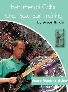 Instrumental Color: One Note Ear Training  Muted Acoustic Steel String Guitar