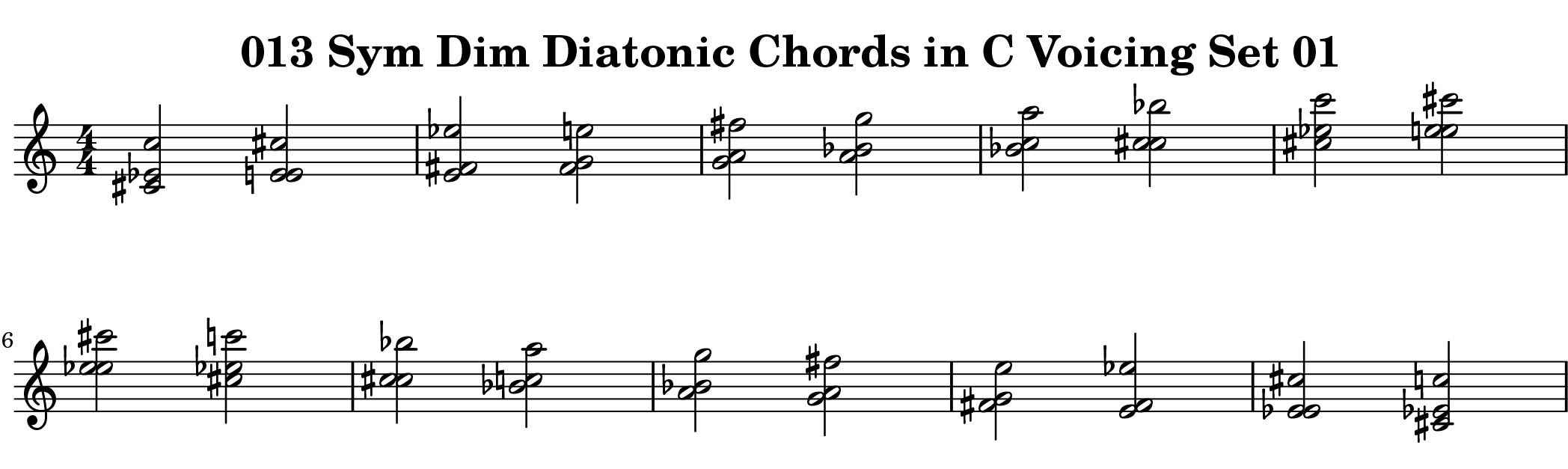Example from ChopBusters 013: Diatonic Chords of Symmetrical Diminished Scale Ascending and Descending