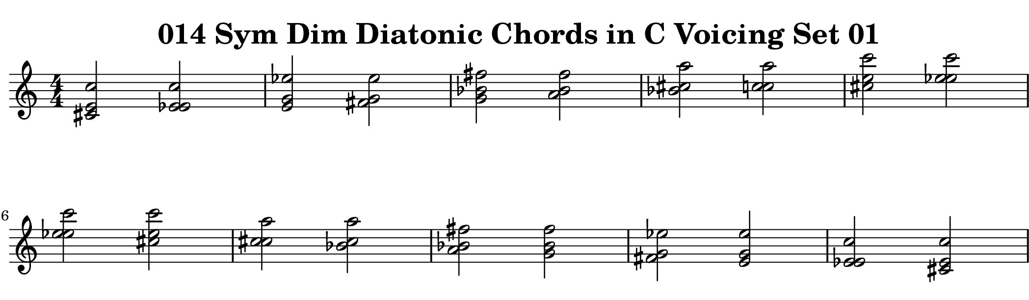 ChopBusters 014 Example from Diatonic Chords of Symmetrical Diminished Scale Ascending and Descending