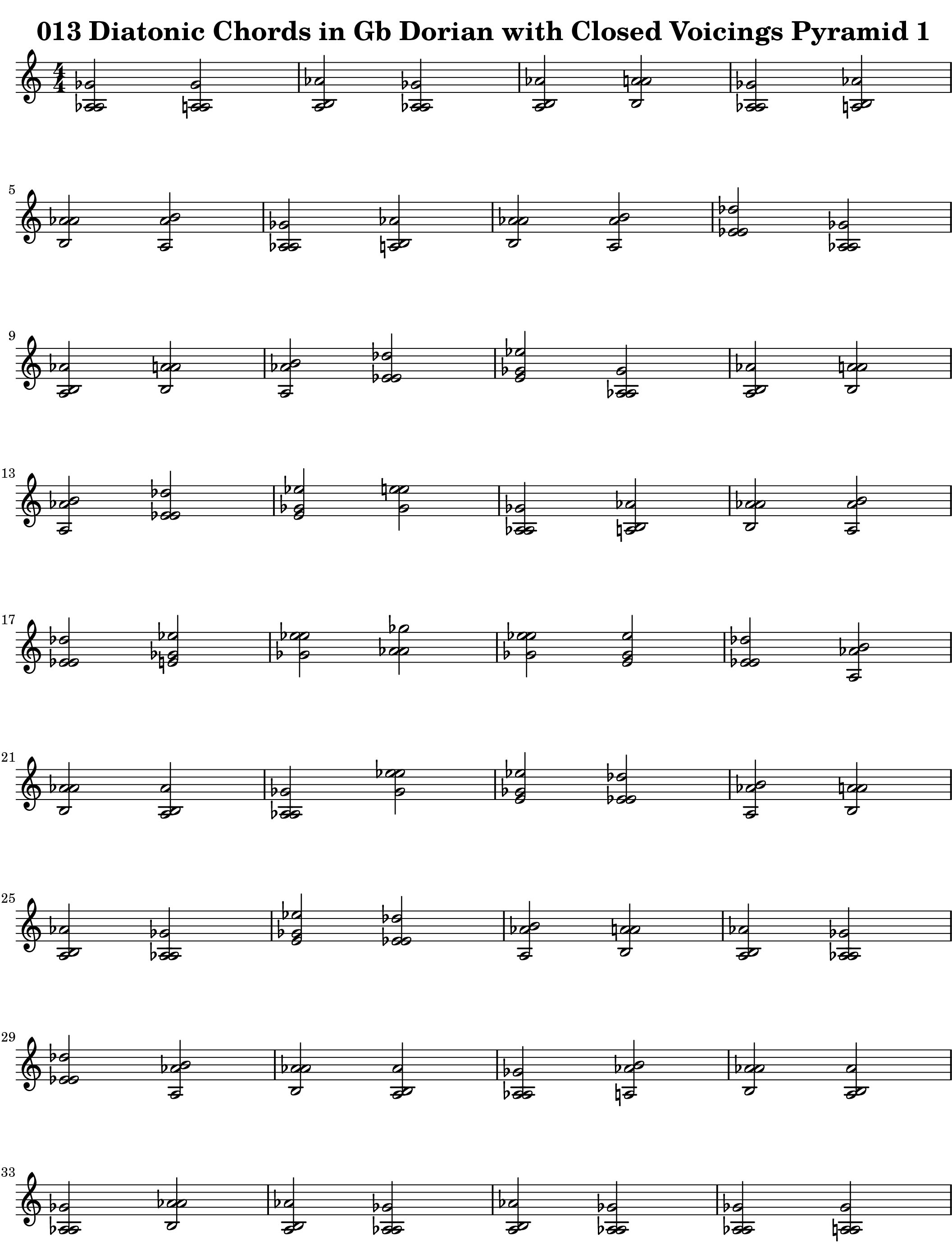 Gb Dorian Example from 013 Diatonic Chords for Major Modes: Pyramid Volume One
