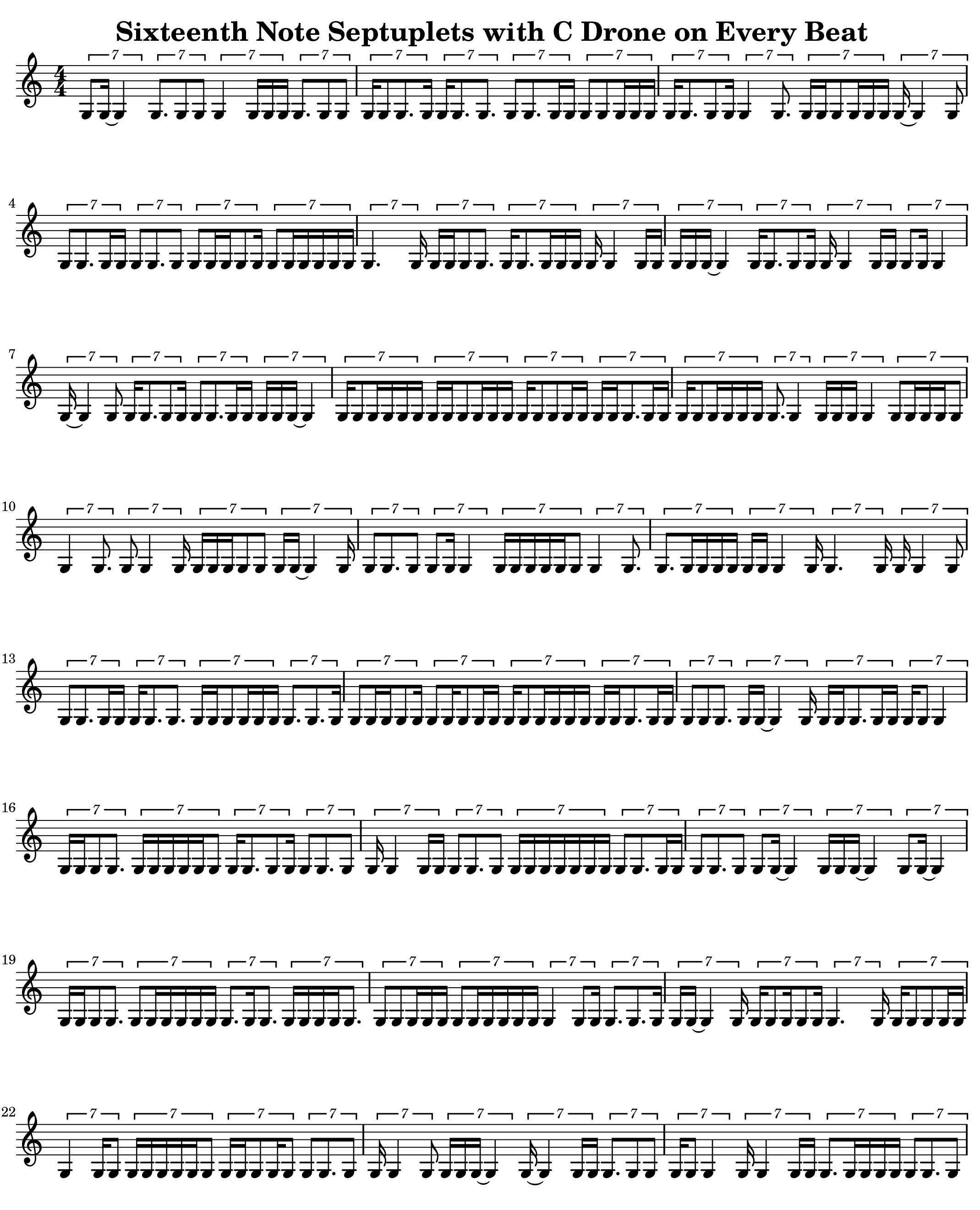 Rhythms V8 Sixteenth Note Septuplets