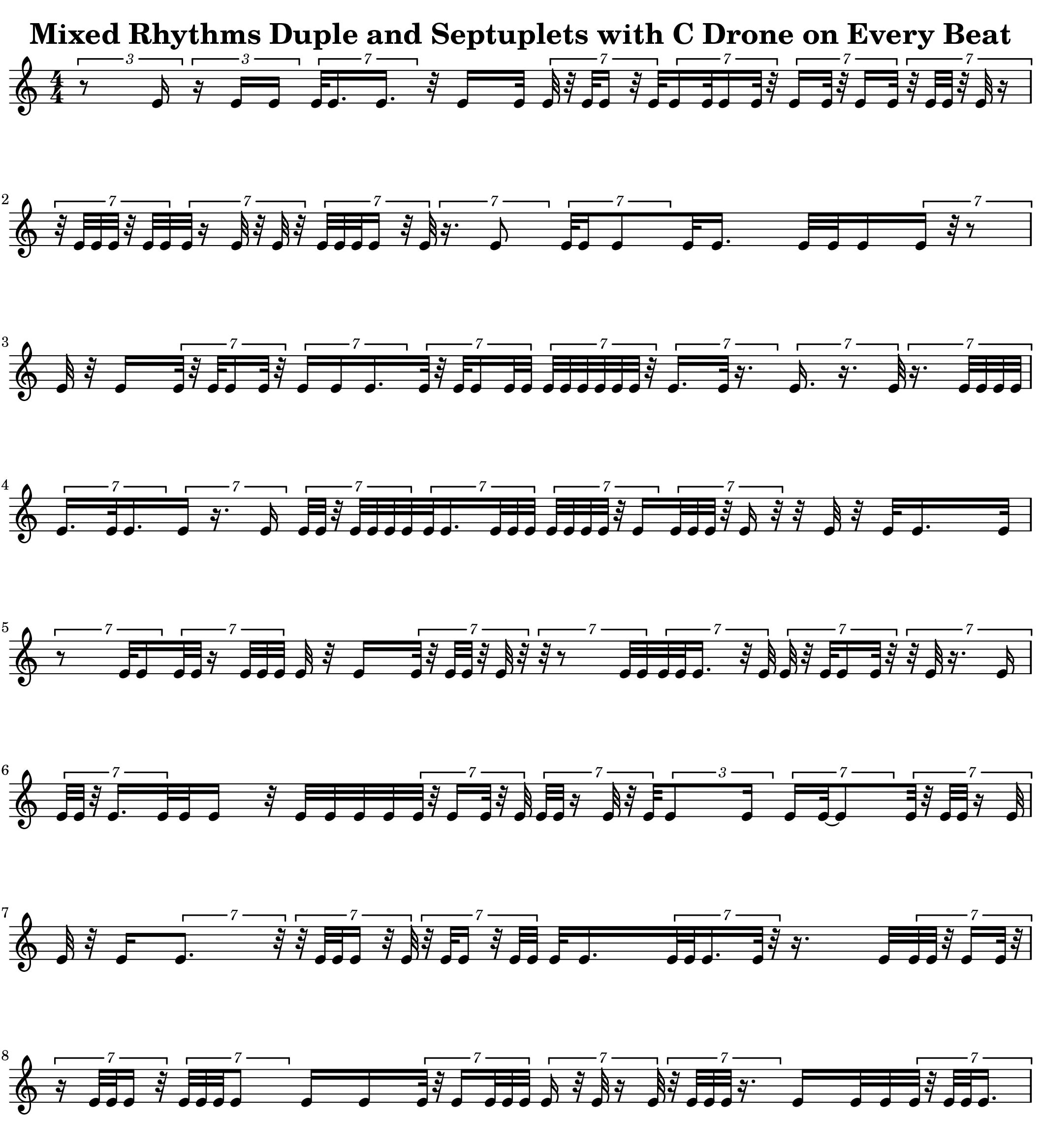 Rhythms Volume 11 Thirty Second Note Duplet and Septuplet Rhythms
