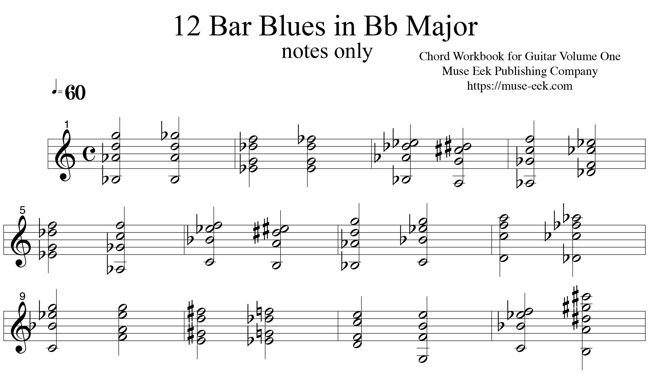 Bb-Blues-Progression-Notes-Chord-Workbook-for-Guitar-V1-Bruce-Arnold-muse-eek
