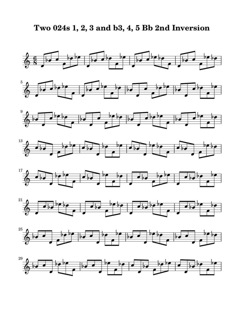 03-024-024-Degree-1-2-b3-3-4-5-2nd-Inversion-Key-Bb-Harmonic-and-Melodic-Equivalence-V9C-by-bruce-arnold-for-muse-eek-publishing-inc