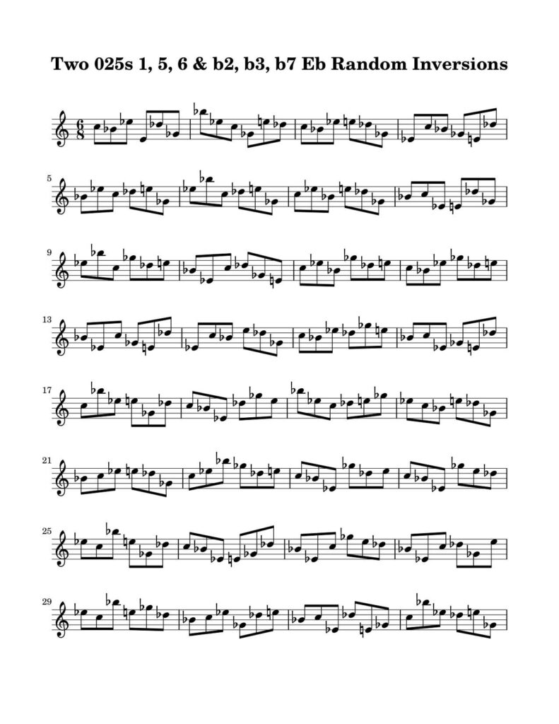 04-025-025-Degree-1-b2-b3-5-6-b7-Random-Inversions-Key-Eb-Harmonic-and-Melodic-Equivalence-V10D-by-bruce-arnold-for-muse-eek-publishing-inc