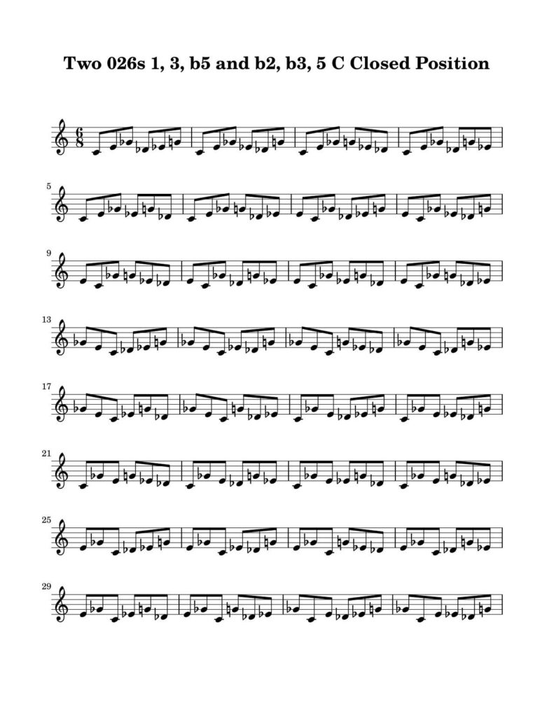 01-026-026-Degree-1-b2-b3-3-b5-5-Closed-Position-Key-C-Harmonic-and-Melodic-Equivalence-V11E-by-bruce-arnold-for-muse-eek-publishing-inc