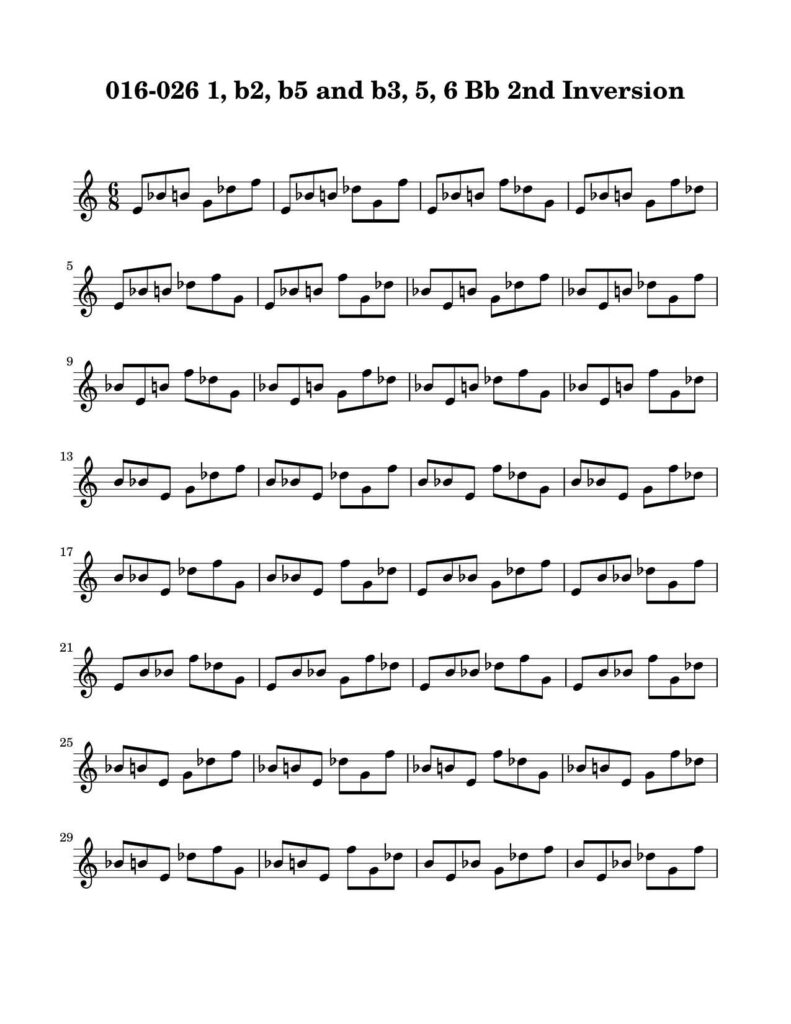 03-016-026-Degree-1-b2-b3-b5-5-6-2nd-Inversion-Key-Bb-Harmonic-and-Melodic-Equivalence-V14B-by-bruce-arnold-for-muse-eek-publishing-inc