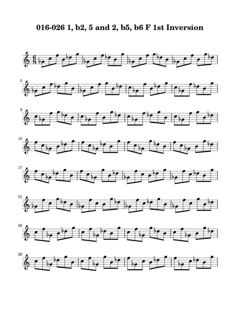 02-016-026-Degree-1-b2-2-b5-5-b6-1st-Inversion-Key-F-Harmonic-and-Melodic-Equivalence-V14C-by-bruce-arnold-for-muse-eek-publishing-inc