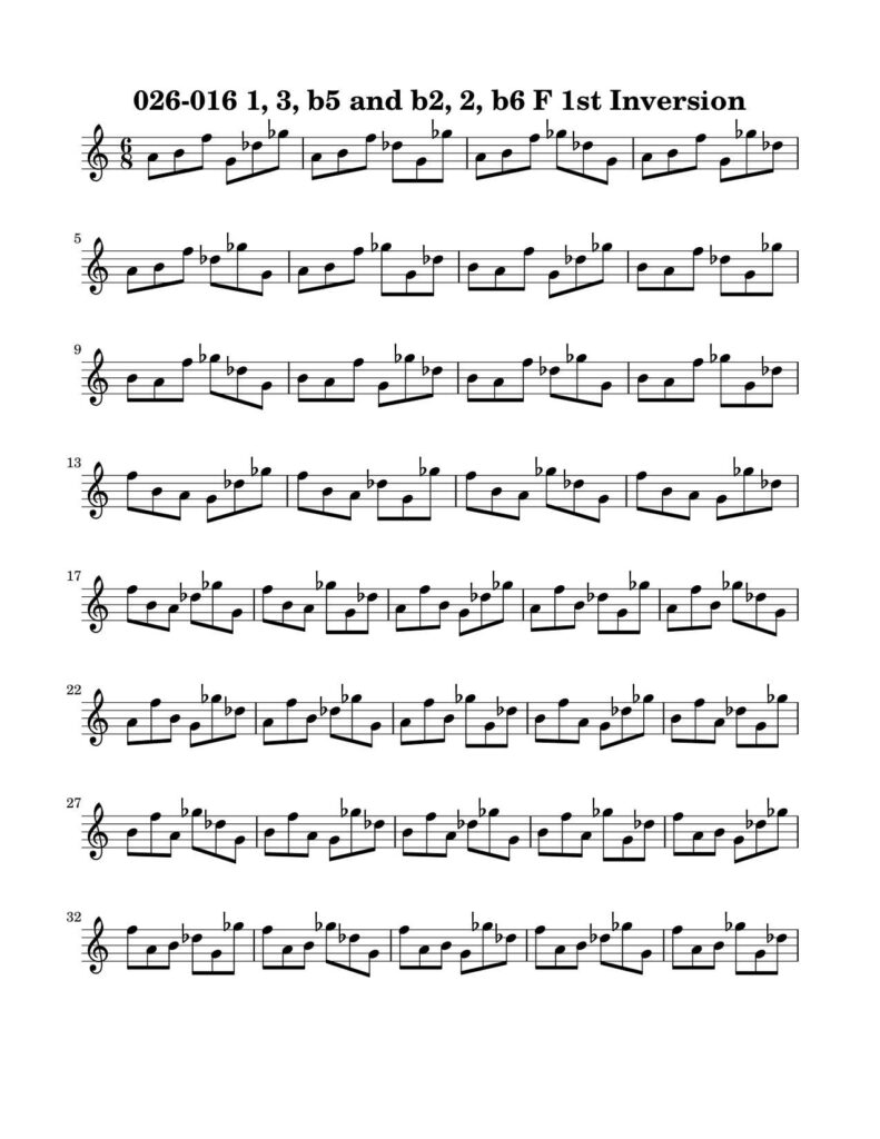 02-026-016-Degree-1-b2-2-3-b5-b6-1st-Inversion-Key-F-Harmonic-and-Melodic-Equivalence-V14E-by-bruce-arnold-for-muse-eek-publishing-inc