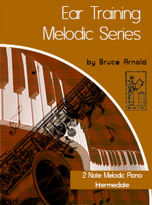 Ear-Training-two-note-Melodic-Piano-Intermediate level two note melodic ear training Beginning level by bruce arnold for muse eek publishing