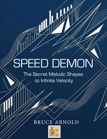 Book cover with geometric design Speed-Demon by Bruce Arnold for Muse Eek Publishing Inc.